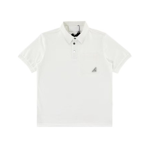 프라다 남성 화이트 폴로 반팔티 - Prada Mens White Short sleeved Tshirts - pr629x