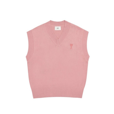 아미 남/녀 핑크 베스트 - Ami Unisex Pink Best - am11x