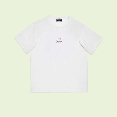 발렌시아가 남성 화이트 크루넥 반팔티 - Balenciaga Mens White Short sleeved Tshirts - ba535x