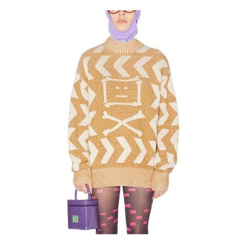 아크네 남/녀 크루넥 옐로우 니트 - Acne Unisex Yellow Knits - ace217x