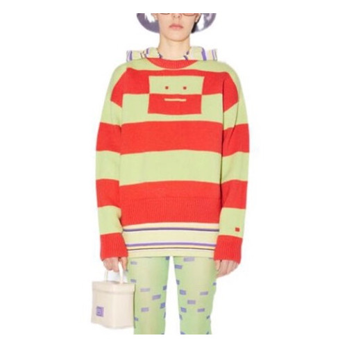 아크네 남/녀 크루넥 레드 니트 - Acne Unisex Red Knits - ace220x