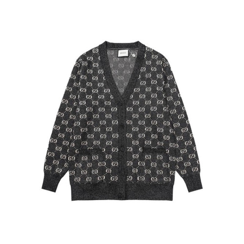 구찌 남성 블랙 브이넥 가디건 - Gucci Mens Black Cardigan - gu904x