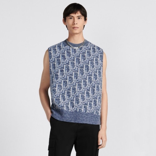 디올 남성 네이비 베스트 - Dior Mens Navy Vest - di595x