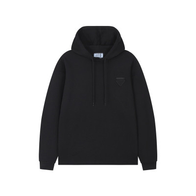 프라다 남성 캐쥬얼 블랙 후드티 - Prada Mens Black Hoodie - pr666x