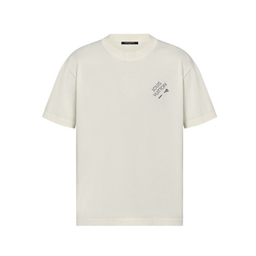 루이비통 남성 크루넥 아이보리 반팔티 - Louis vuitton Mens Ivory Short sleeved Tshirts - lv1701x
