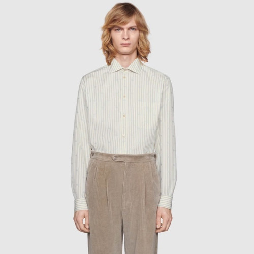 구찌 남성 트렌디 아이보리 셔츠 - Gucci Mens Ivory Shirts - gu929x