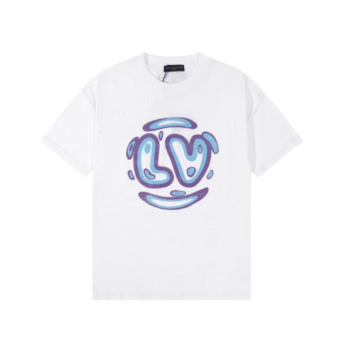 루이비통 남성 크루넥 화이트 반팔티 - Louis vuitton Mens White Short sleeved Tshirts - lv1708x