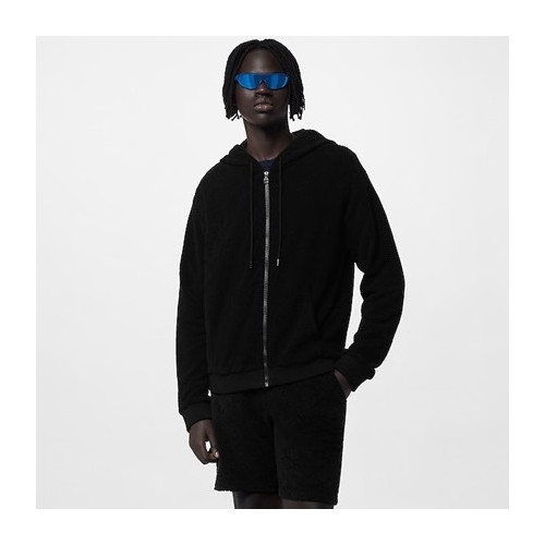 루이비통 남성 블랙 집업 후드티 - Louis vuitton Mens Black Hoodie - lv1734x