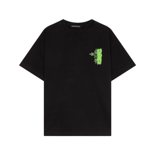 크롬하츠 남성 블랙 크루넥 반팔티 - Chrom Hearts Mens Black Short sleeved Tshirts - ch193x