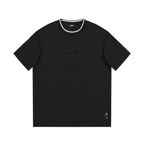 펜디 남성 블랙 크루넥 반팔티 - Fendi Mens Black Short sleeved Tshirts - fe189x