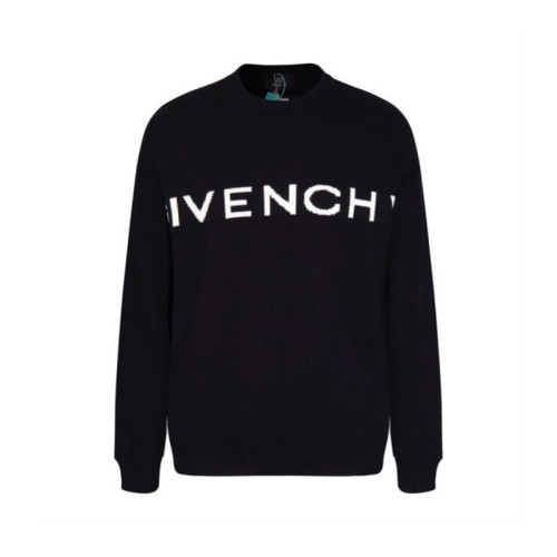지방시 남성 블랙 크루넥 니트 - Givenchy Mens Black Knits - gi339x