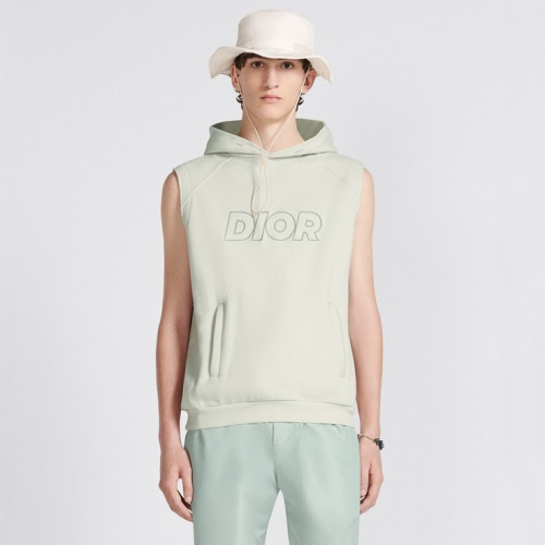 디올 남성 그레이 후드 베스트 - Dior Mens Gray Vest - di676x