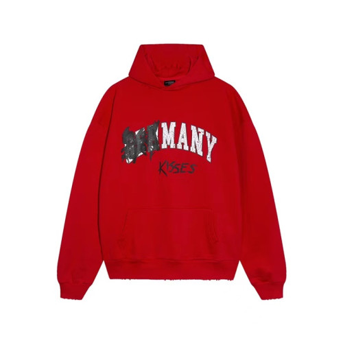 발렌시아가 남성 레드 후드티 - Balenciaga Mens Red Hoodie - ba692x