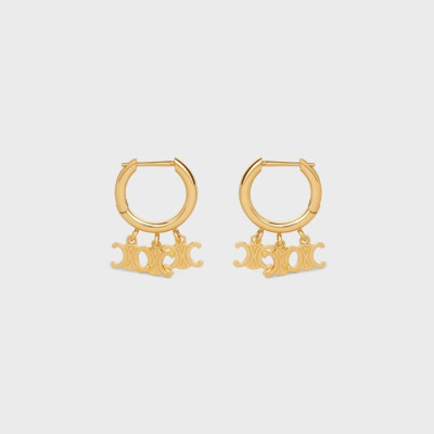 셀린느 여성 트리옹프 트리오 후프 골드 귀걸이 【매장-110만원대】 - Celine Womens Yellow Gold Earing - acc287x