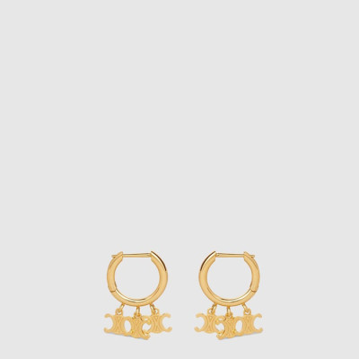 셀린느 여성 트리옹프 트리오 후프 골드 귀걸이 【매장-110만원대】 - Celine Womens Yellow Gold Earing - acc287x