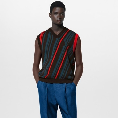 루이비통 남성 블루 베스트 - Louis vuitton Mens Blue Vest - lv1962x