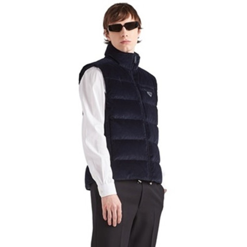프라다 남성 네이비 다운 베스트 - Prada Mens Navy Down Vest - pr760x