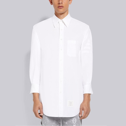톰브라운 남성 화이트 셔츠 - Thom Browne Mens White Tshirts - th97x