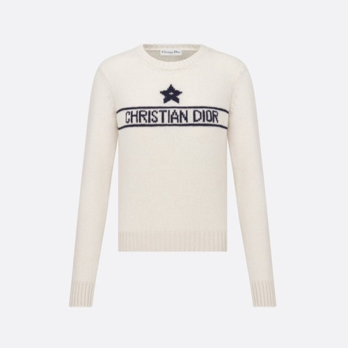 디올 여성 아이보리 크루넥 스웨터 - Dior Womens Ivory Sweaters - di793x