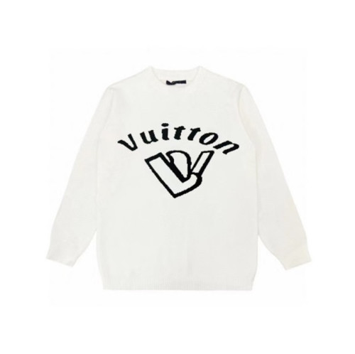 루이비통 남성 화이트 크루넥 니트 - Louis vuitton Mens White Knits - lv1999x