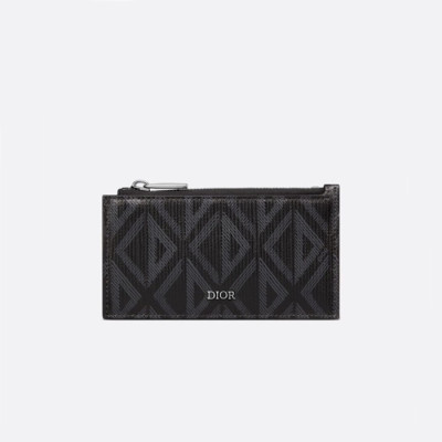 디올 남성 블랙 지피 카드 지갑 - Dior Mens Black Card Wallets - di820x