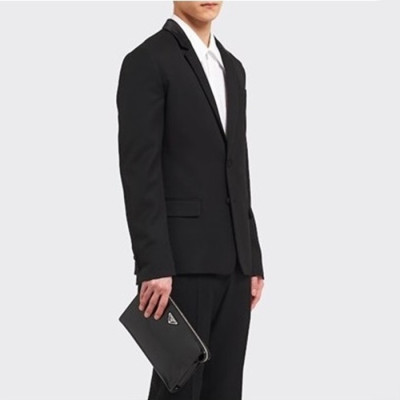 프라다 남성 블랙 클러치 - Prada Mens Black Clutch - pr773x