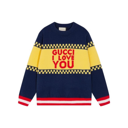 구찌 남성 캐쥬얼 크루넥 네이비 니트 - Gucci Mens Navy Knits - gu1108x