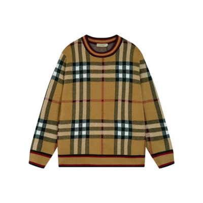 버버리 남성 브라운 크루넥 스웨터 - Burberry Mens Brown Sweaters - bu336x