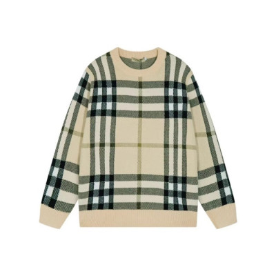 버버리 남성 베이지 크루넥 스웨터 - Burberry Mens Beige Sweaters - bu337x