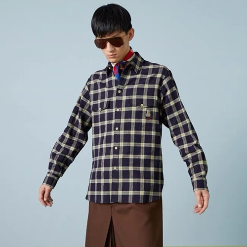 구찌 남성 트렌디 네이비 셔츠 - Gucci Mens Navy Shirts - gu1119x