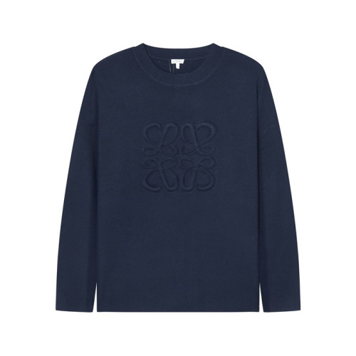 로에베 남성 네이비 크루넥 스웨터 - Loewe Mens Navy Sweaters - loe813x