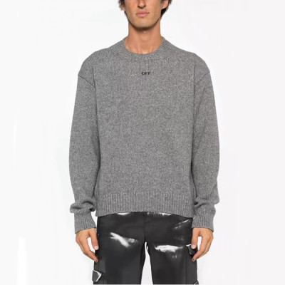 오프화이트 남성 그레이 니트 - Off-white Mens Gray Knits - of75x