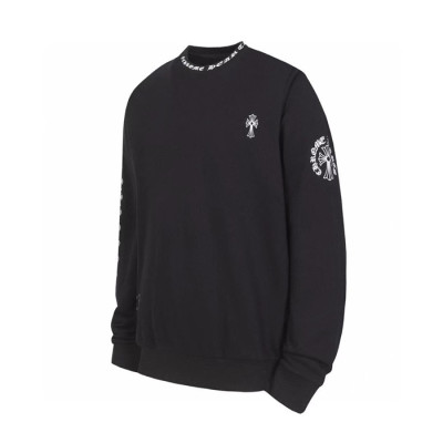 크롬하츠 남성 블랙 맨투맨 - Chrome Hearts Mens Black Tshirts - ch207x