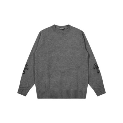 크롬하츠 남성 그레이 니트- Chrom hearts Mens Gray Knits - ch214x