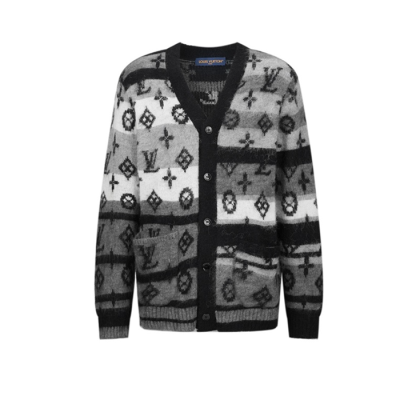 루이비통 남성 브이넥 그레이 가디건 - Louis vuitton Mens Gray Cardigan - lv2059x
