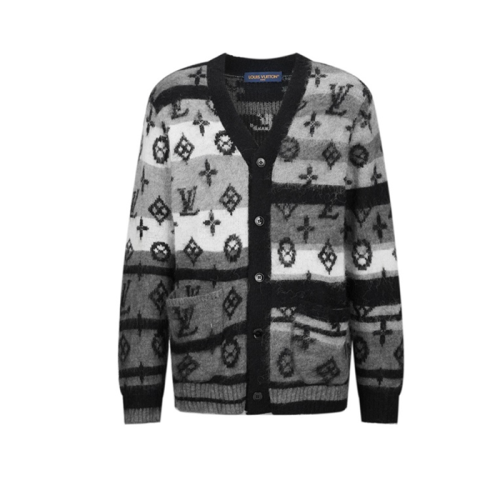 루이비통 남성 브이넥 그레이 가디건 - Louis vuitton Mens Gray Cardigan - lv2059x