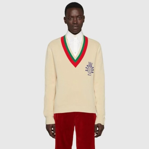 구찌 남성 브이넥 스웨터 - Gucci Mens V-neck Knitwear - gu1138x