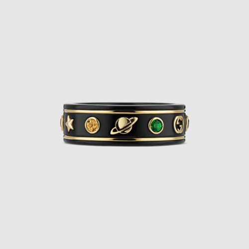 구찌 여성 블랙 반지 - Gucci Womens Black Ring - acc717x