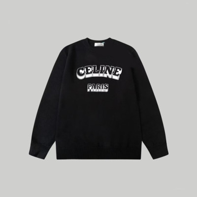 셀린느 남성 크루넥 블랙 니트 - Celine Mens Black Knits - ce284x