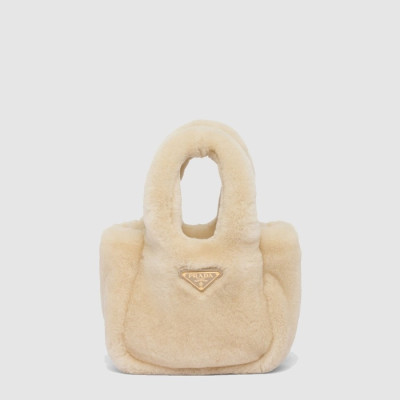 프라다 여성 시어링 미니 핸드백 1BA349 - Prada Womens Shearling Mini Handbag - ba14x