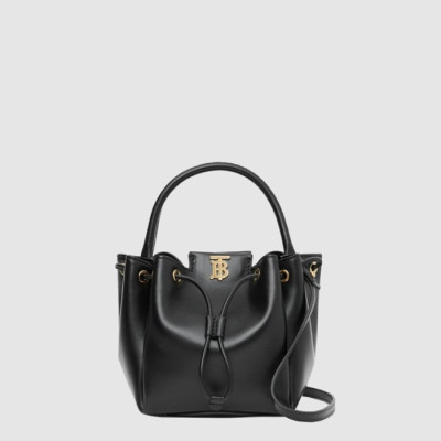 버버리 여성 TB 모티프 레더 버킷 백 - Burberry Womens TB Motif Leather Bucket Bag - bub42x