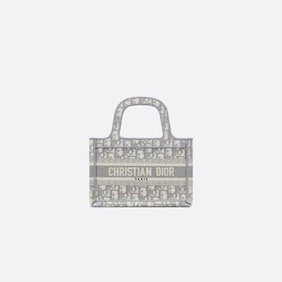 디올 여성 그레이 미니 북토트 - Dior Womens Mini Book Tote - dib539x