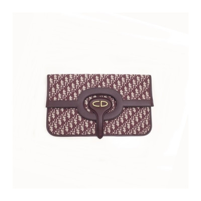 디올 여성 오블리크 클러치 - Dior Womens Burgundy Clutch - bab718x