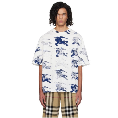 버버리 남성 화이트 크루넥 반팔티 - Burberry Mens White Tshirts - buc262x