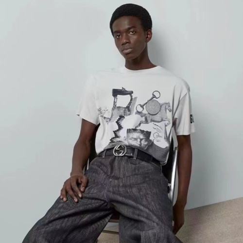 구찌 남성 라운드 반팔티 - Gucci Mens Round Tshirt - guc308x