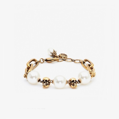 알렉산더 맥퀸 여성 골드 팔찌 - Alexander Mcqueen Womens Gold Bangle - acc1904x