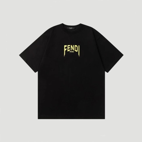 펜디 남성 블랙 크루넥 반팔티 - Fendi Mens Black Tshirts - fec207x