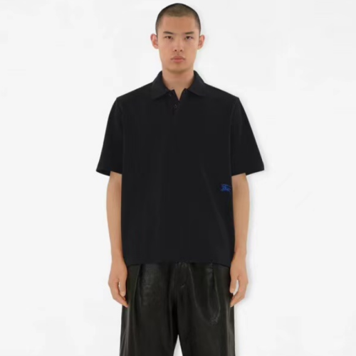 버버리 남성 블랙 폴로 반팔티 - Burberry Mens Black Tshirts - buc284x