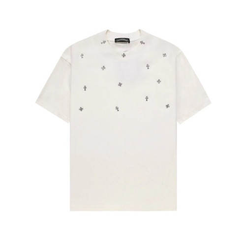 크롬하츠 남성 화이트 반팔티 - Chrom Hearts Mens White Tshirts - chc126x