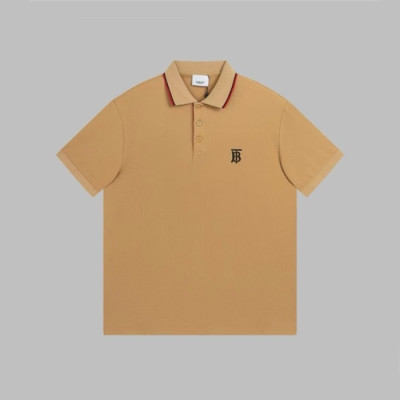 버버리 남성 베이지 폴로 티셔츠 - Burberry Mens Beige Tshirts - buc308x